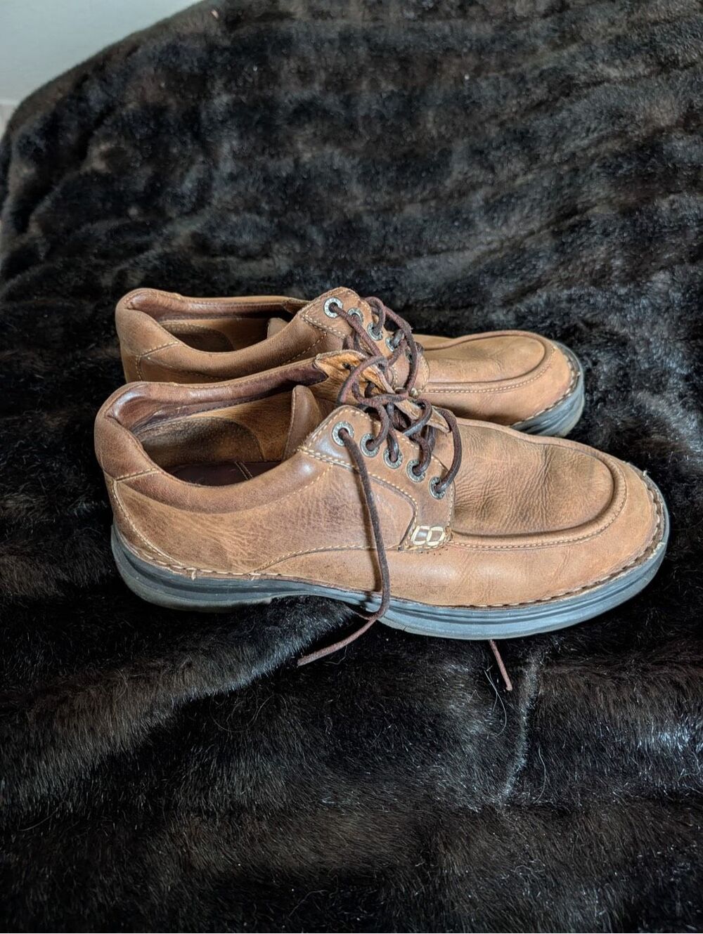 Men’s Born  Brown Leather Oxford Casual Walking Shoes Size: 10.5